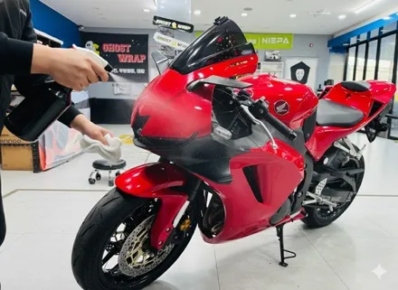 고양/파주/일산 오토바이 랩핑 전문 고스트랩 - CBR600RR 데칼 제거 및 사틴블랙 시공기 / 고양 일산 덕양구