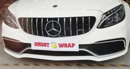 고스트랩(ghostwrap) 벤츠 C63 AMG 쿠페 루프스킨 유광블랙 랩핑,크롬죽이기 유광블랙 랩핑, 포인트 부분랩핑 / 고양 일산 덕양구