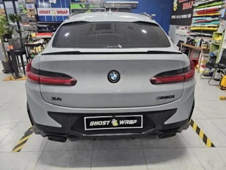 BMW x4 스포일러 윙 랩핑 시공 _사틴블랙(무광블랙) 일산,고양,파주랩핑샵 / 고양 일산 덕양구