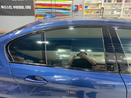 BMW 3시리즈 윈도우 크롬죽이기, 덕트 포인트랩핑_ 고양.일산.덕양.파주. 덕은지구.향동.행신동.상암동.마포.은평.수색 랩핑샵 / 고양 일산 덕양구