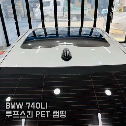 BMW 740li 루프스킨 PET 랩핑 시공후기: 일산 랩핑 맛집 / 고양 일산 덕양구