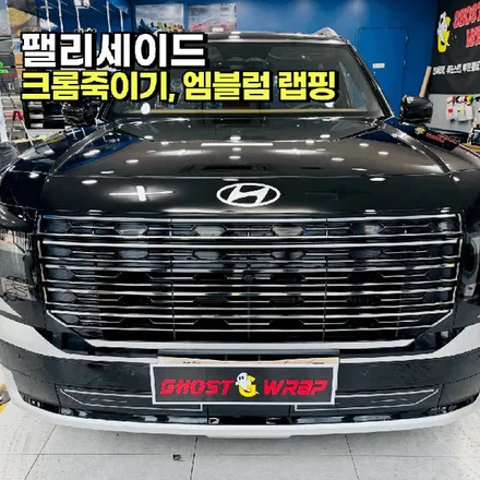 팰리세이드 | 전체 크롬죽이기, 엠블럼 랩핑, 레터링 교체 / 고양 일산 덕양구