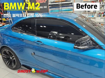BMW M2 | 그릴 테두리 랩핑, 전면 후면 라이트 PPF, 측면 썬팅 제거 후 재시공 | 고양랩핑/일산랩핑/파주랩핑/강서랩핑/은평랩핑 / 고양 일산 덕양구