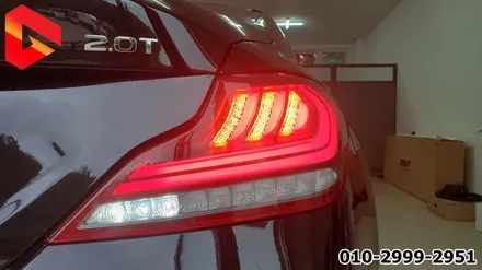 제네시스 G70 테일램프 G80 스포츠 스타일 시퀀셜 무빙 턴시그널 후진등 화이트 색상 완벽 구현 뒷태 튜닝 끝판왕 완전 순정이야~ / 청주,대전,천안