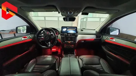 벤츠 GLE350D 순정 엠비언트 라이트 RGB 업그레이드 및 광량업 / 청주,대전,천안