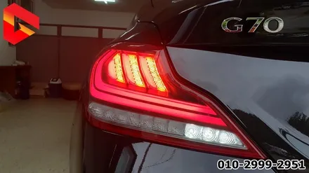 제네시스 G70 테일램프 G80 스포츠 스타일 시퀀셜 무빙 턴시그널 후진등 화이트 색상 완벽 구현 뒷태 튜닝 끝판왕 완전 순정이야~ / 청주,대전,천안