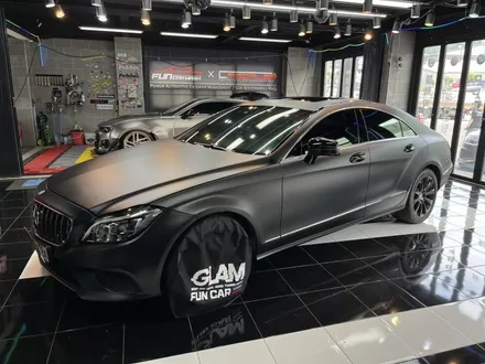 벤츠 CLS 글램(GLAM) 매트 슈트 블랙 전체랩핑 시공 / 광주, 성남, 용인, 수원