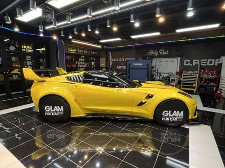 콜벳c7 글램(GLAM) 글래머스 펜시 옐로우 전체랩핑 / 광주, 성남, 용인, 수원