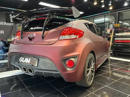 벨로스터 글램(GLAM)Matte Chrome Dark Red 랩핑 전체 재시공 / 광주, 성남, 용인, 수원