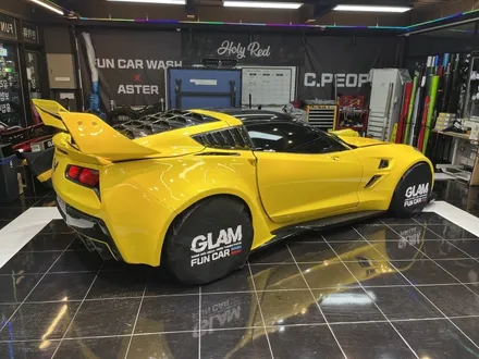 콜벳c7 글램(GLAM) 글래머스 펜시 옐로우 전체랩핑 / 광주, 성남, 용인, 수원