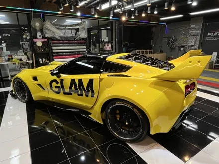 콜벳c7 글램(GLAM) 글래머스 펜시 옐로우 전체랩핑 / 광주, 성남, 용인, 수원