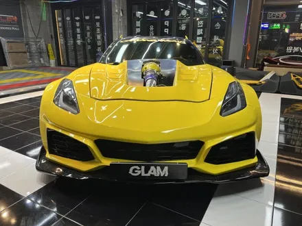 콜벳c7 글램(GLAM) 글래머스 펜시 옐로우 전체랩핑 / 광주, 성남, 용인, 수원