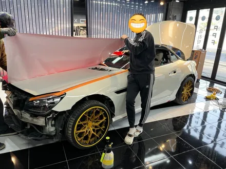 slk55 amg 전체랩핑 제거 및 전체랩핑 재시공 진행 / 광주, 성남, 용인, 수원