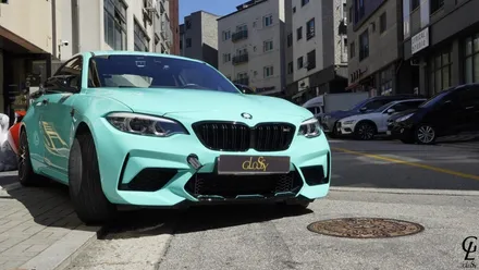 BMW F87 M2 컴페티션 GSWF 바하마 씨 브리즈 컬러 PPF 시공! 남양주 구리 하남 다산 PPF 글로시! / 남양주