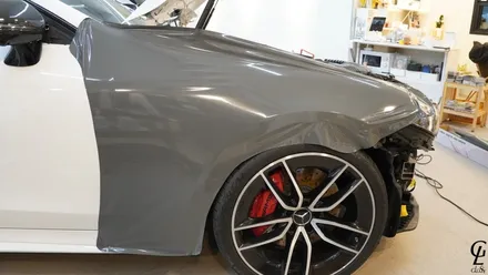 벤츠 CLS 400d 에이버리 다크그레이 전체랩핑 시공! 남양주 하남 구리 크레용랩핑 글로시! / 남양주