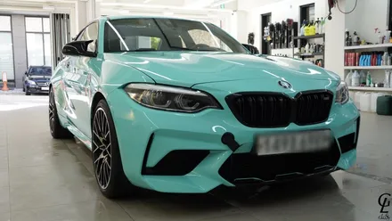 BMW F87 M2 컴페티션 GSWF 바하마 씨 브리즈 컬러 PPF 시공! 남양주 구리 하남 다산 PPF 글로시! / 남양주