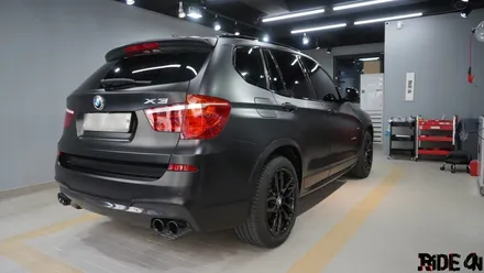 BMW X3 사틴 블랙 전체랩핑 시공! 다산 라이드온 / 남양주