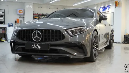 벤츠 CLS 400d 에이버리 다크그레이 전체랩핑 시공! 남양주 하남 구리 크레용랩핑 글로시! / 남양주