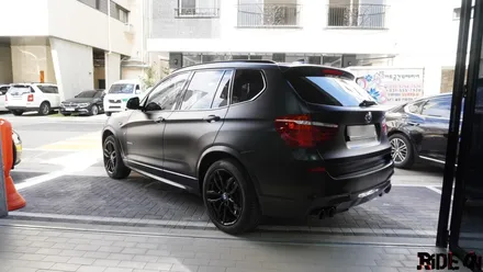 BMW X3 사틴 블랙 전체랩핑 시공! 다산 라이드온 / 남양주