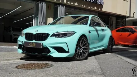 BMW F87 M2 컴페티션 GSWF 바하마 씨 브리즈 컬러 PPF 시공! 남양주 구리 하남 다산 PPF 글로시! / 남양주