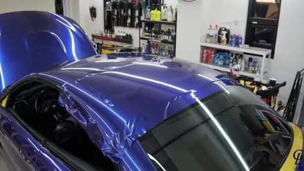 BMW M4 컨버터블 시원한 브라바도 PORSCHE GENTIAN BLUE METALLIC 컬러 랩핑! / 남양주
