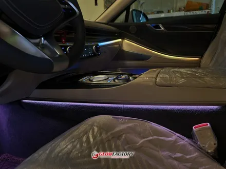 제네시스 G80 실내 그라데이션 조명 바꾸기 엠비언트 시공이래요. / 전주 덕진구 장동