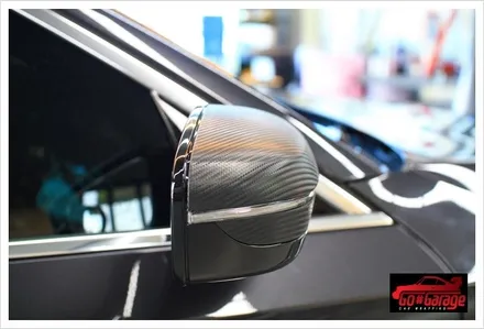 평택랩핑 안성랩핑 공도블랙박스  BMW 520d 럭셔리  사이드 밀러, 사이드 에어덕트 카본랩핑 / 안성시 원곡면