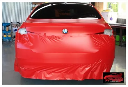 안성랩핑/평택랩핑 BMW 528i 반무광 레드 전체랩핑 시공 현장 / 안성시 원곡면