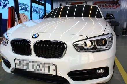 안성랩핑 BMW 118D 루프스킨 및 앞범퍼 그릴 포인트 랩핑 / 안성시 원곡면