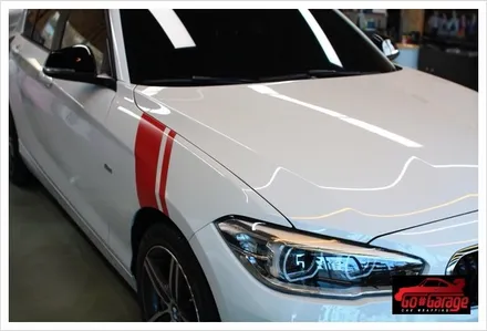 평택랩핑 공도PPF 안성 루프스킨 bmw 118d 루프스킨,본넷 스트라이프 랩핑 / 안성시 원곡면