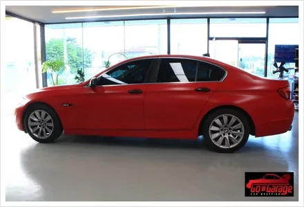 안성랩핑/평택랩핑 BMW 528i 반무광 레드 전체랩핑 시공 현장 / 안성시 원곡면