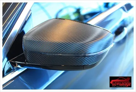 평택랩핑 안성랩핑 공도블랙박스  BMW 520d 럭셔리  사이드 밀러, 사이드 에어덕트 카본랩핑 / 안성시 원곡면