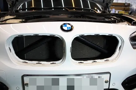 안성랩핑 BMW 118D 루프스킨 및 앞범퍼 그릴 포인트 랩핑 / 안성시 원곡면