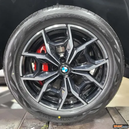 [부산휠도색][휠마스터] BMW X4 신차 블랙유광 휠도색 / 부산 해운대 송정동