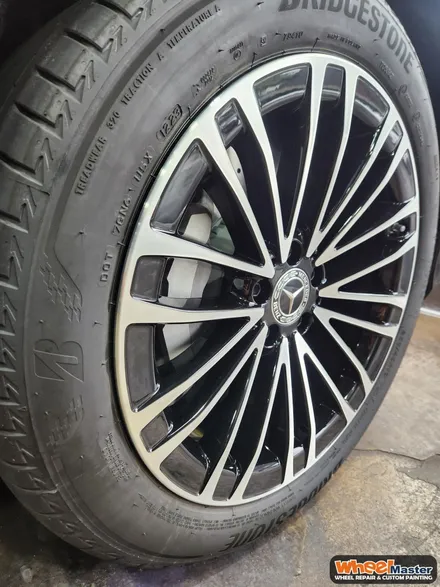 [부산휠복원][부산휠수리] 벤츠 S350d 컷팅 휠 복원 작업 / 부산 해운대 송정동