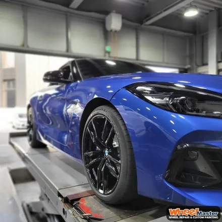 [부산휠도색][휠마스터] BMW Z4 컷팅휠 블랙유광 도색 / 부산 해운대 송정동