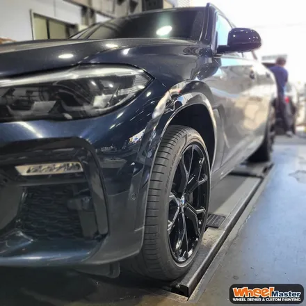 [부산휠도색][휠마스터] BMW X6 블랙유광 휠도색 / 부산 해운대 송정동
