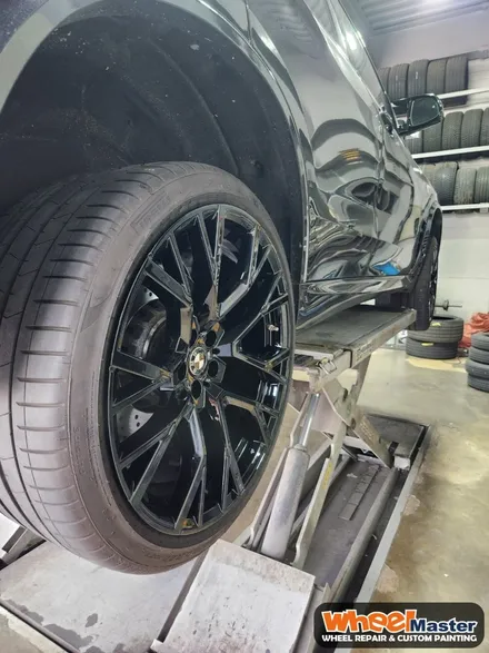 [부산휠도색][휠마스터] BMW X5M 컷팅휠 블랙유광 도색 / 부산 해운대 송정동