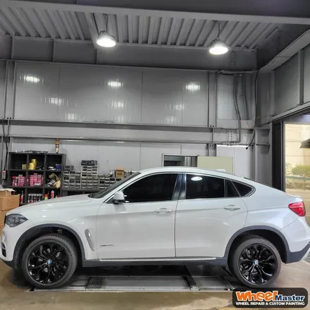 [부산휠복원][부산휠도색] BMW X6 컷팅휠 블랙유광 도색 / 부산 해운대 송정동