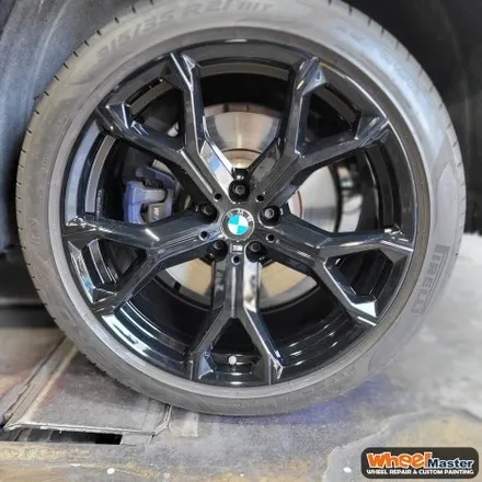 [부산휠도색][휠마스터] BMW X6 블랙유광 휠도색 / 부산 해운대 송정동