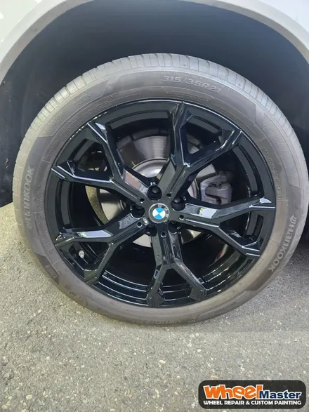 [부산휠복원][부산휠도색] BMW X6 블랙유광 도색 및 복원 작업 / 부산 해운대 송정동