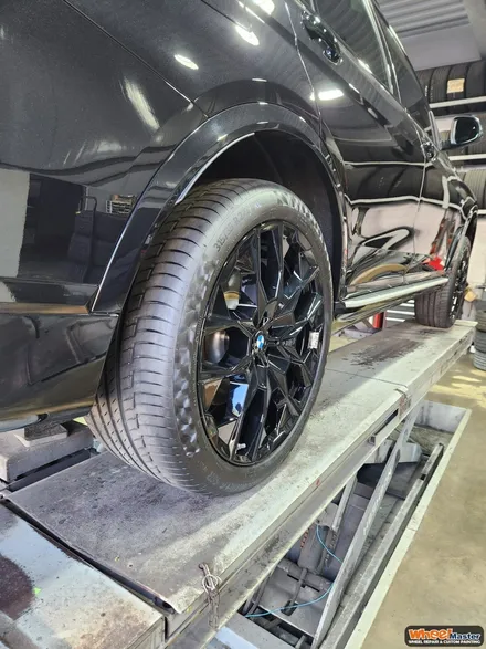 [부산휠도색][휠마스터]  BMW 신형 X7 컷팅 휠 블랙유광 도색 / 부산 해운대 송정동