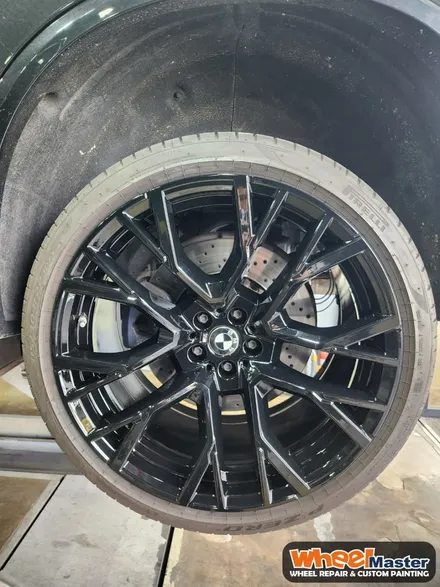 [부산휠도색][휠마스터] BMW X5M 컷팅휠 블랙유광 도색 / 부산 해운대 송정동