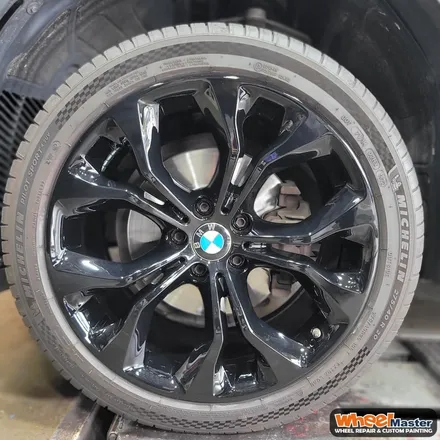 [부산휠복원][부산휠도색] BMW X6 컷팅휠 블랙유광 도색 / 부산 해운대 송정동