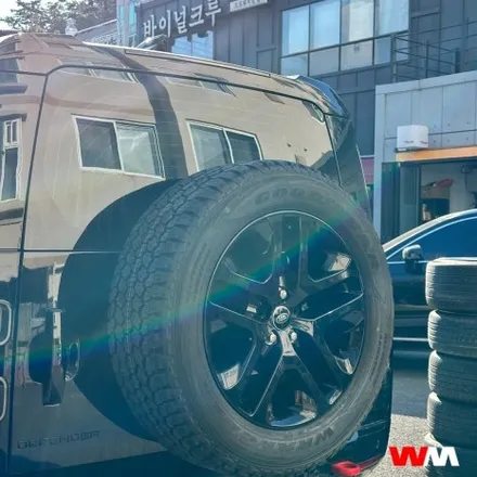 [부산휠도색][휠마스터] 랜드로버 보그 블랙유광 휠 도색 / 부산 해운대 송정동