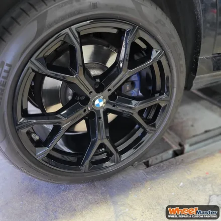 [부산휠도색][휠마스터] BMW X6 블랙유광 휠도색 / 부산 해운대 송정동