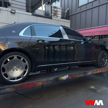 [부산휠복원][부산휠도색] 벤츠 마이바흐 S600 고스트크롬 휠복원 / 부산 해운대 송정동