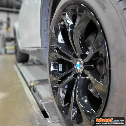[부산휠복원][부산휠도색] BMW X6 컷팅휠 블랙유광 도색 / 부산 해운대 송정동