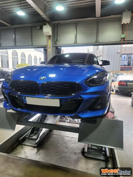 [부산휠도색][휠마스터] BMW Z4 컷팅휠 블랙유광 도색 / 부산 해운대 송정동