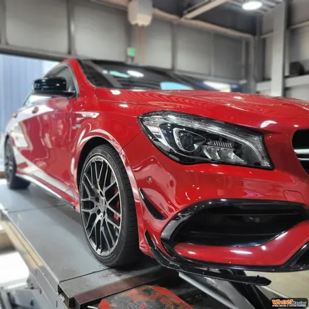 [부산휠복원][부산휠수리] CLA 45AMG 림끝 투톤 블랙 작업 / 부산 해운대 송정동